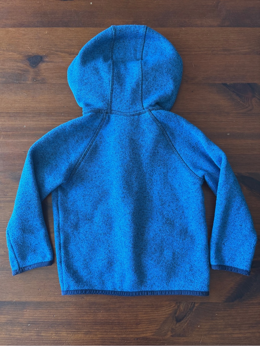 LL Bean Kids' Blue Hooded Full-Zip Fleece Jacket - 3T - Picture 5 of 5